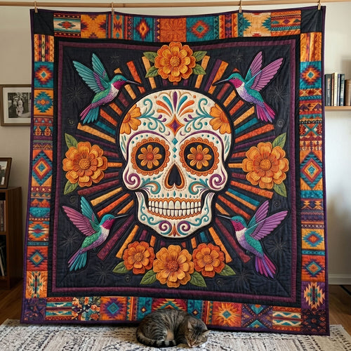 Radiant Sugar Skull Fiesta WN2404010CL Quilt