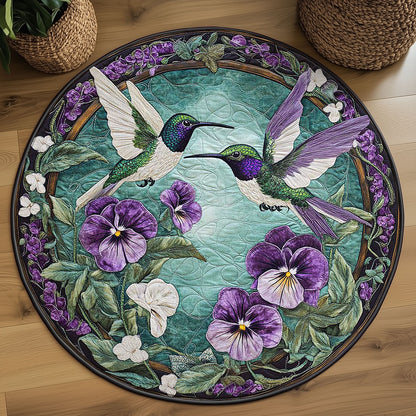 Midnight Hummingbird WN2105048CL Quilted Round Mat