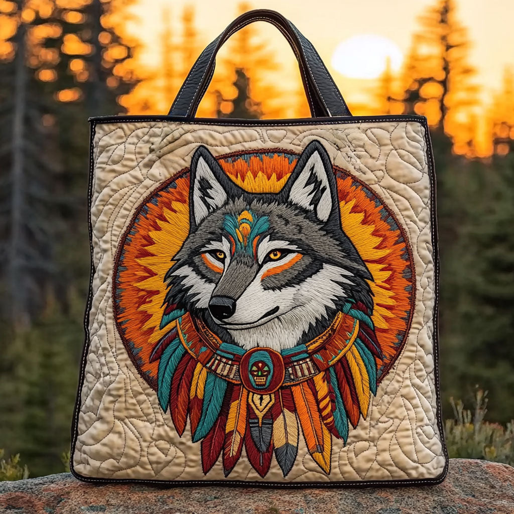 Desert Spirit Wolf WN2910010CL Quilted Tote Bag