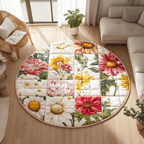 Floral Harmony CW1301143CL Quilted Round Mat