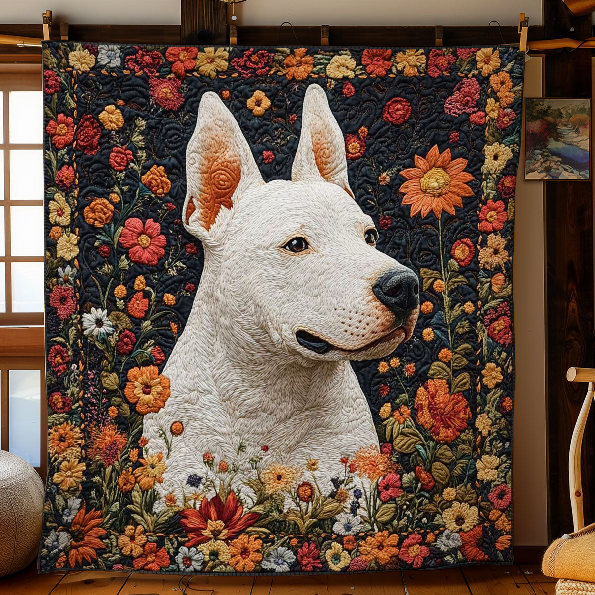 Rustic Bull Terrier WN0802020CL Quilt