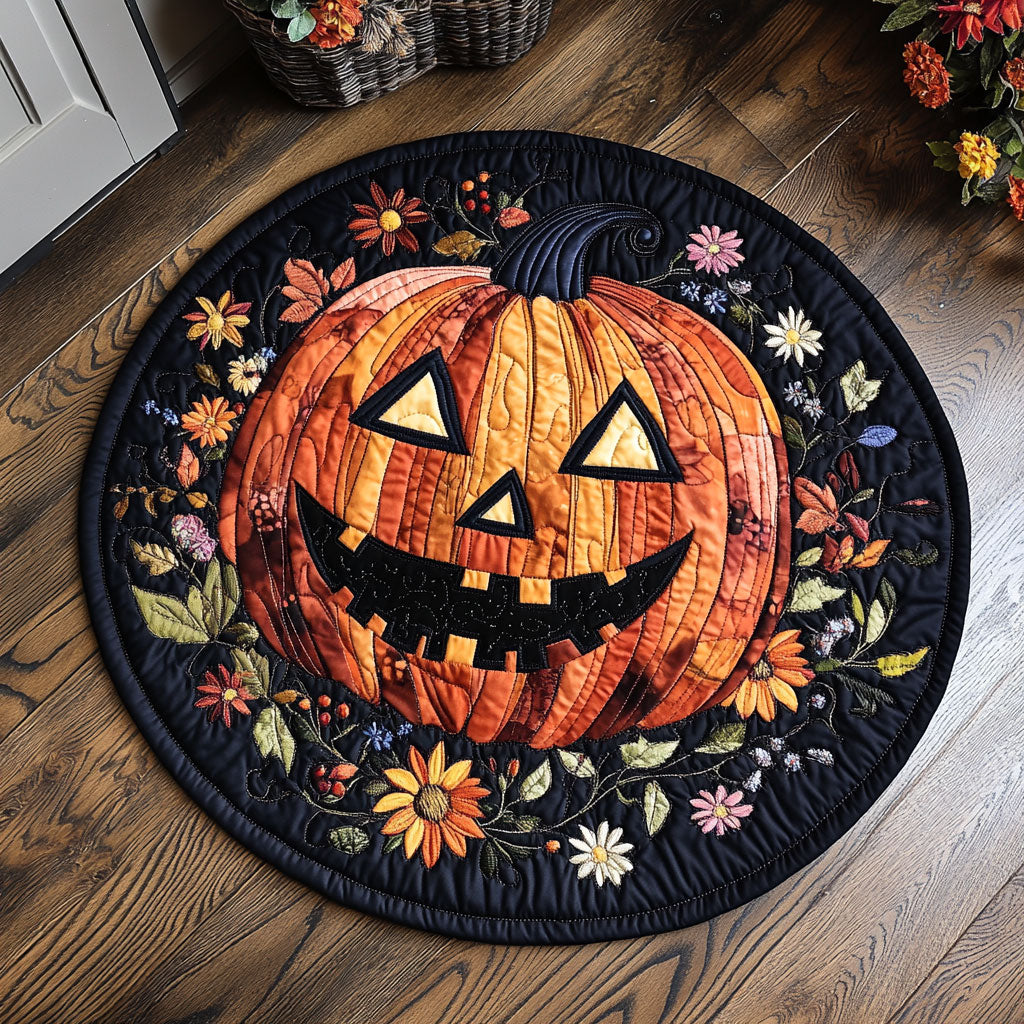 Pumpkin Dream WN2307057CL Quilted Round Mat