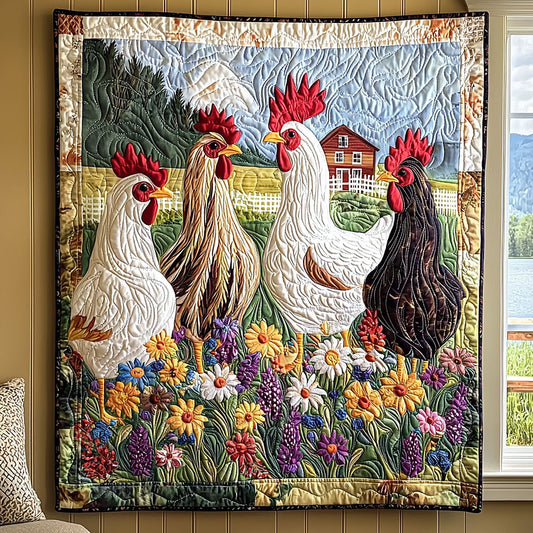 Chicken On The Field QA2911026CL Quilt