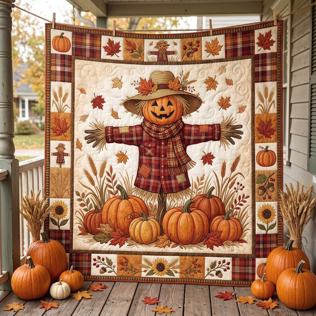 Harvest Scarecrow Welcome WN2506012CL Quilt