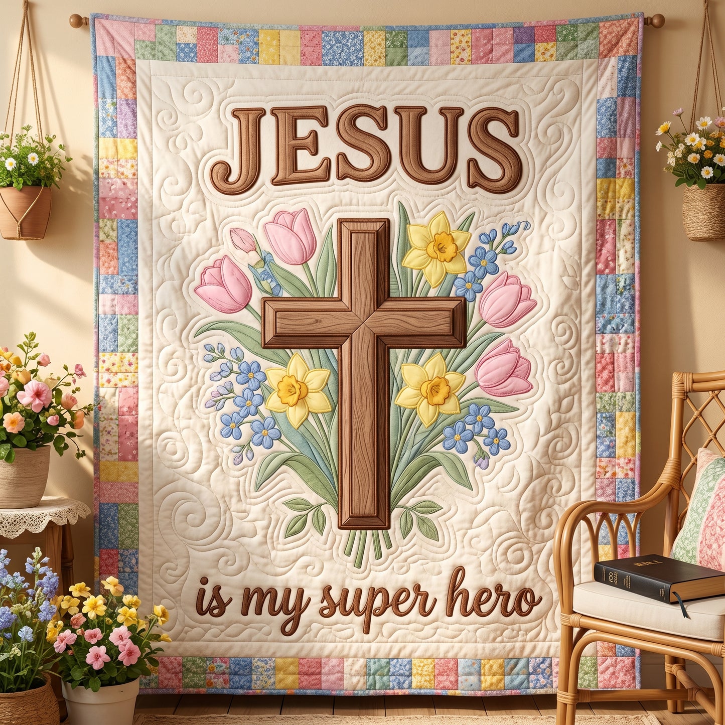 Jesus Is My Super Hero XR2004007CL Quilt