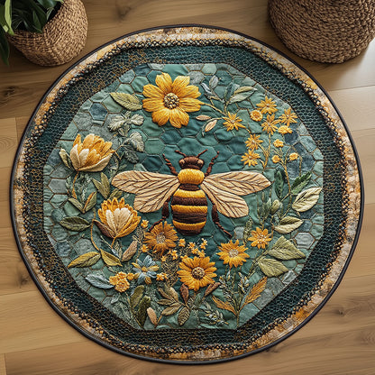 Beehive Dreams WN3006018CL Quilted Round Mat