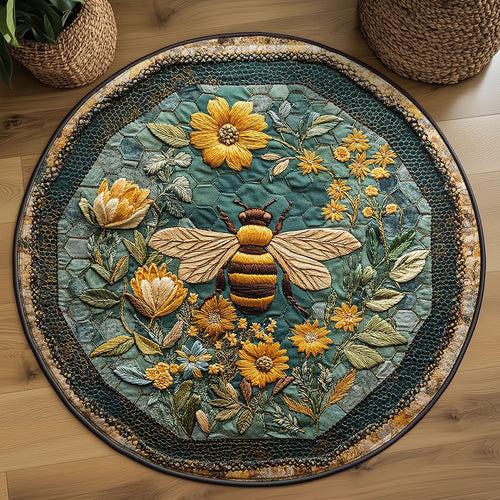 Beehive Dreams WN3006018CL Quilted Round Mat