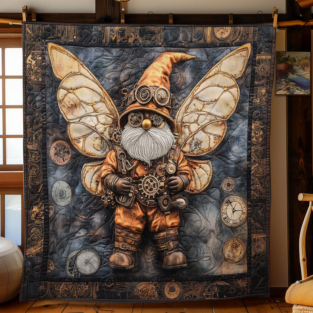 Brass Steampunk Gnome WN0701061CL Quilt