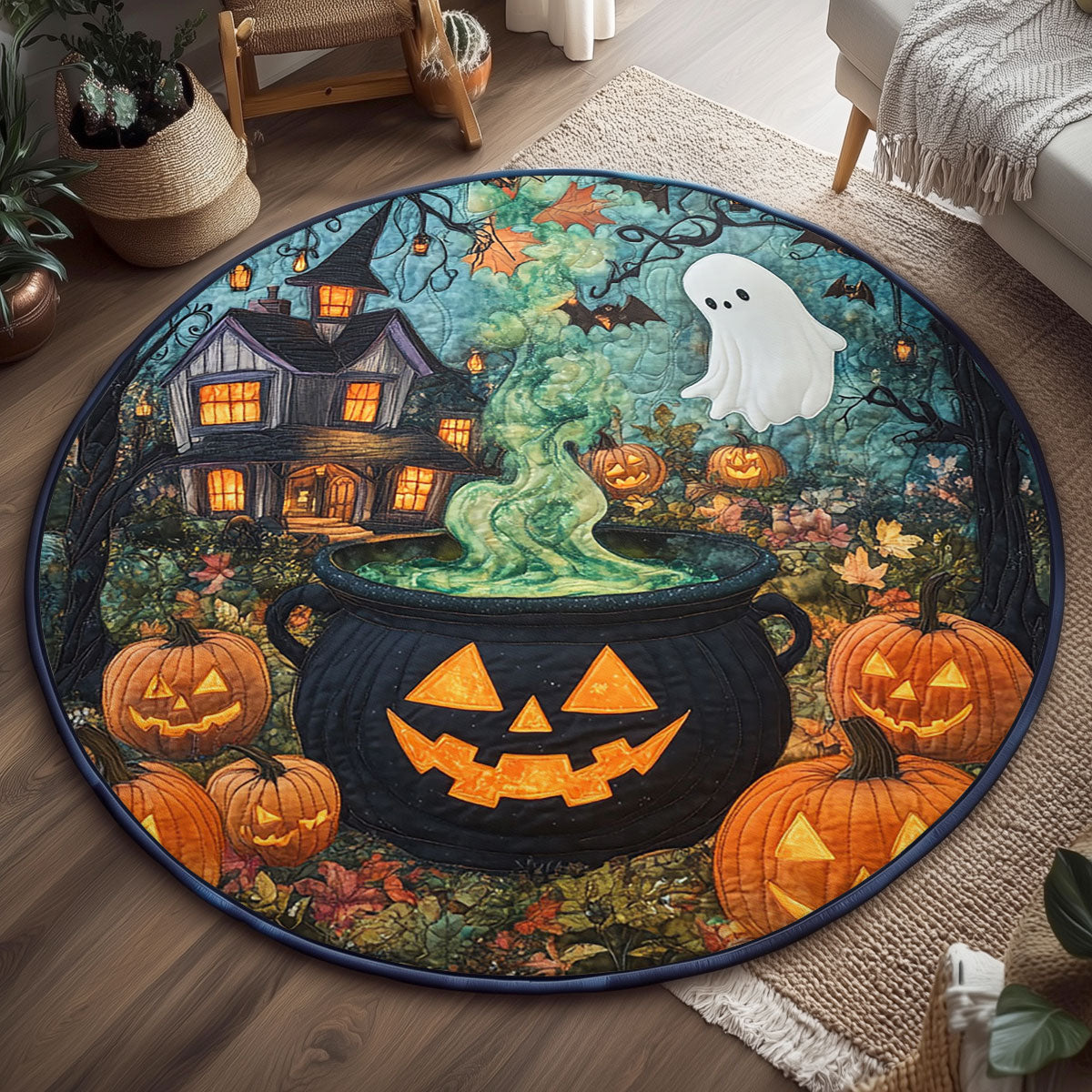 The Cauldron Grove WJ2307044CL Quilted Round Mat