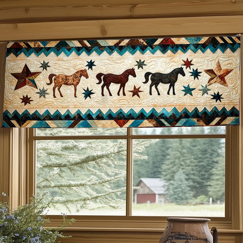 Cowboy Horse WJ3103039CL Quilted Valance