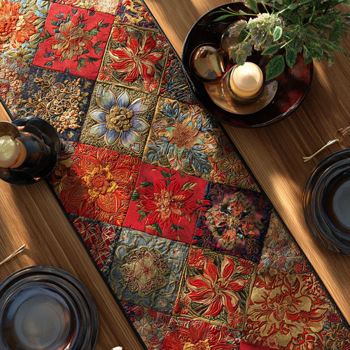 Garden Patchwork CW1301177CL Quilted Table Runner