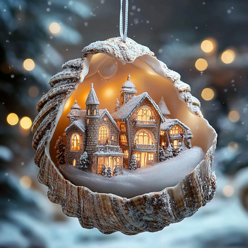 Winter Town Cozy Lights WN0912086CL Christmas Ornament