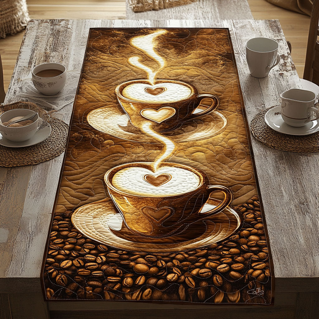 Hot Latte WJ2803035CL Quilted Table Runner
