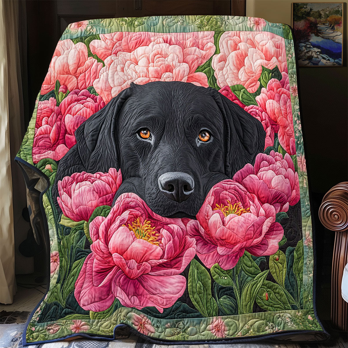 Rose Labrador CP0501001CL Quilt