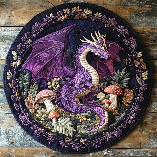Dragon Scales WN0506023CL Quilted Round Mat