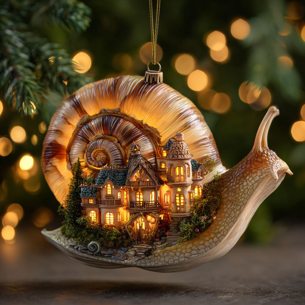 Snail Christmas Lantern WN0912063CL Christmas Ornament