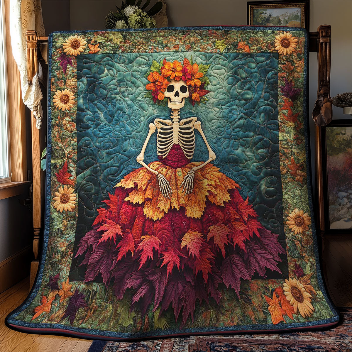 Skeleton Celebration WN1001009CL Quilt