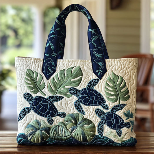 Sea Turtle Grace CW2409018CL Quilted Tote Bag