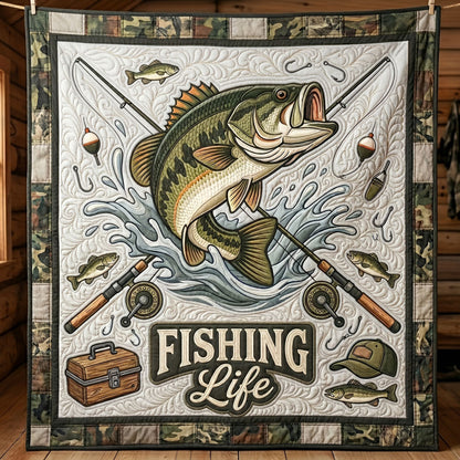 Fishing Life Bass WN0505016CL Quilt