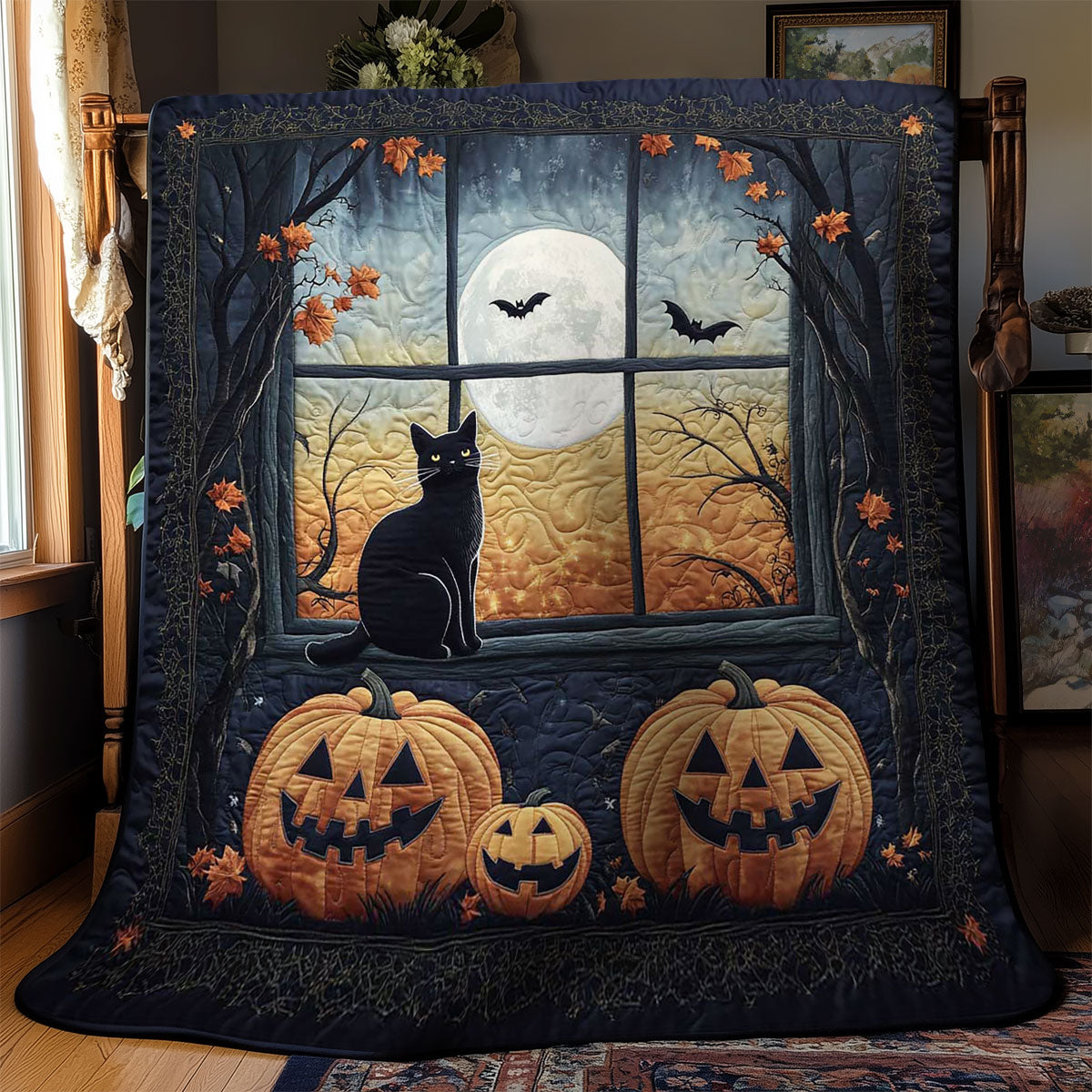 Haunted Cat WN1302007CL Quilt