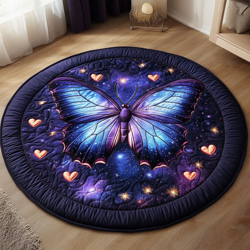 Butterfly Heart CW1401074CL Quilted Round Mat
