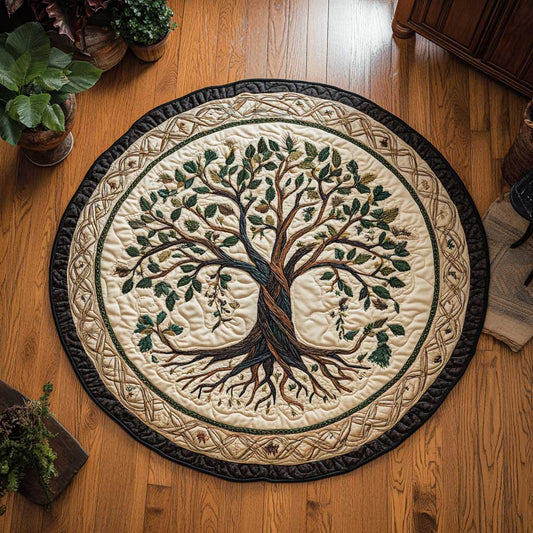 Tree Of Life Harmony WN0504047CL Quilted Round Mat