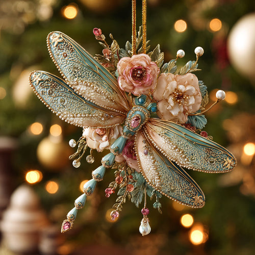 Floral Dragonfly CW2711021CL Christmas Ornament