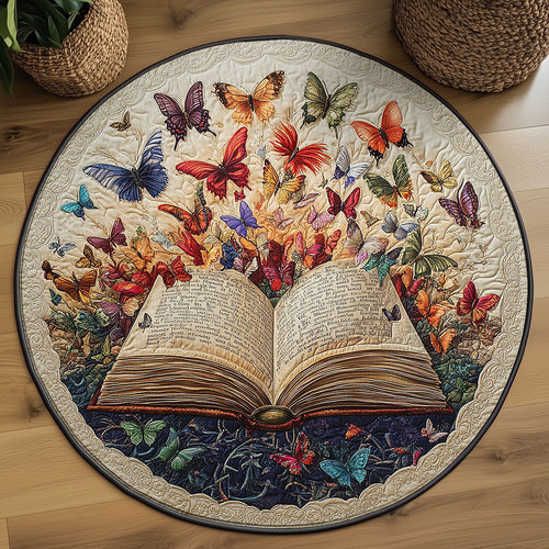 Book And Bloom WN0307003CL Quilted Round Mat