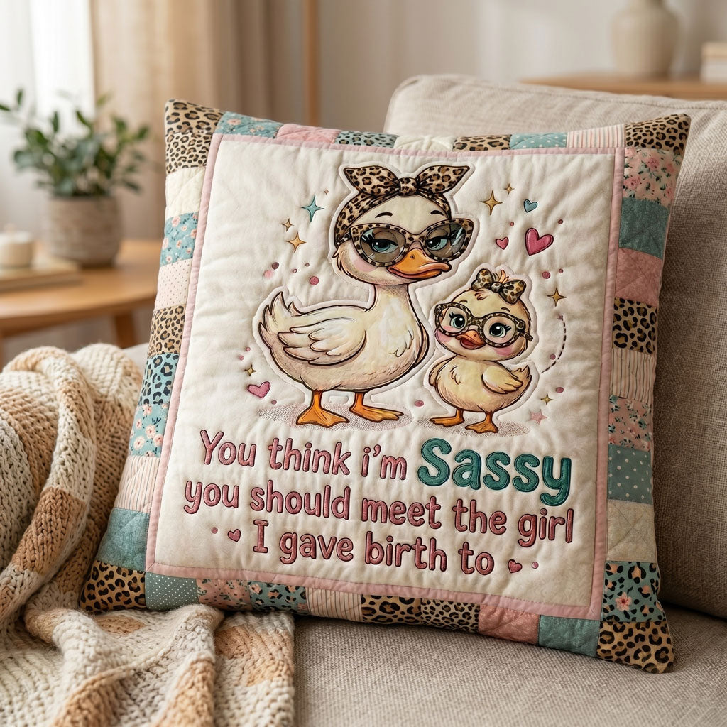 Sassy Mama Duck WN1604016CL Quilt Pillow Case