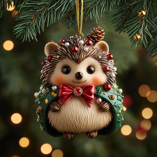 Hedgehog Festive Glow WN0912013CL Christmas Ornament