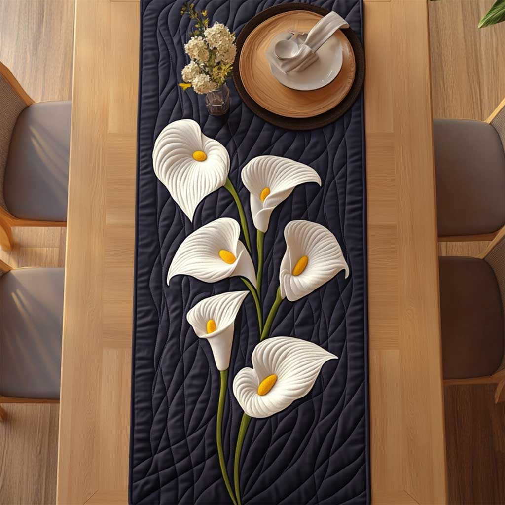 Calla Lilies Garden WN2503027CL Quilted Table Runner