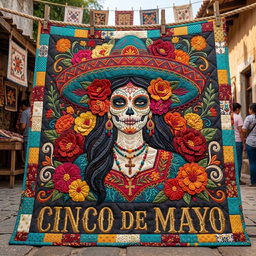 Fiesta Skull Lady WN1804008CL Quilt
