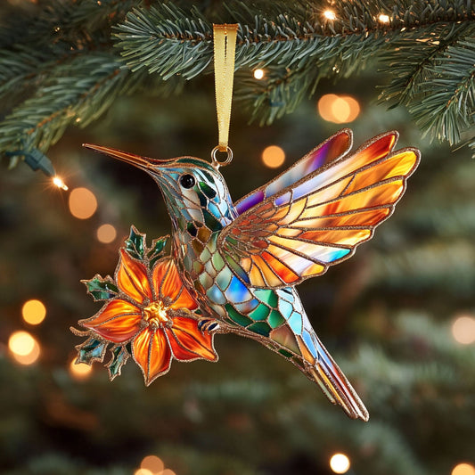 Golden Hummingbird WN1610078CL Christmas Ornament