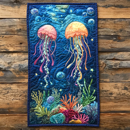 Colorful Jellyfish WP0605006CL Quilted Table Runner