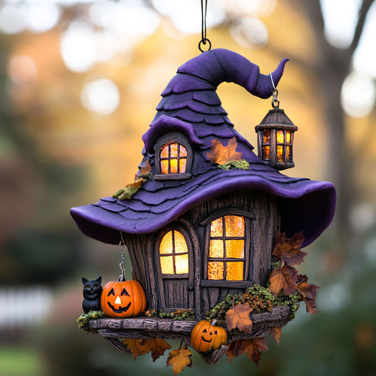 Witch Hat House Midnight WN0312032CL Christmas Ornament