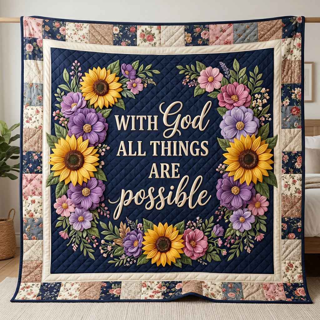 With God All Things WN1404007CL Quilt