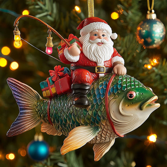 Fishing Santa CW1511062CL Christmas Ornament