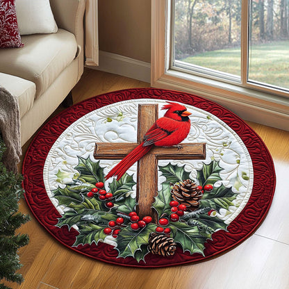 The Cardinal Of God QA0712035CL Quilted Round Mat