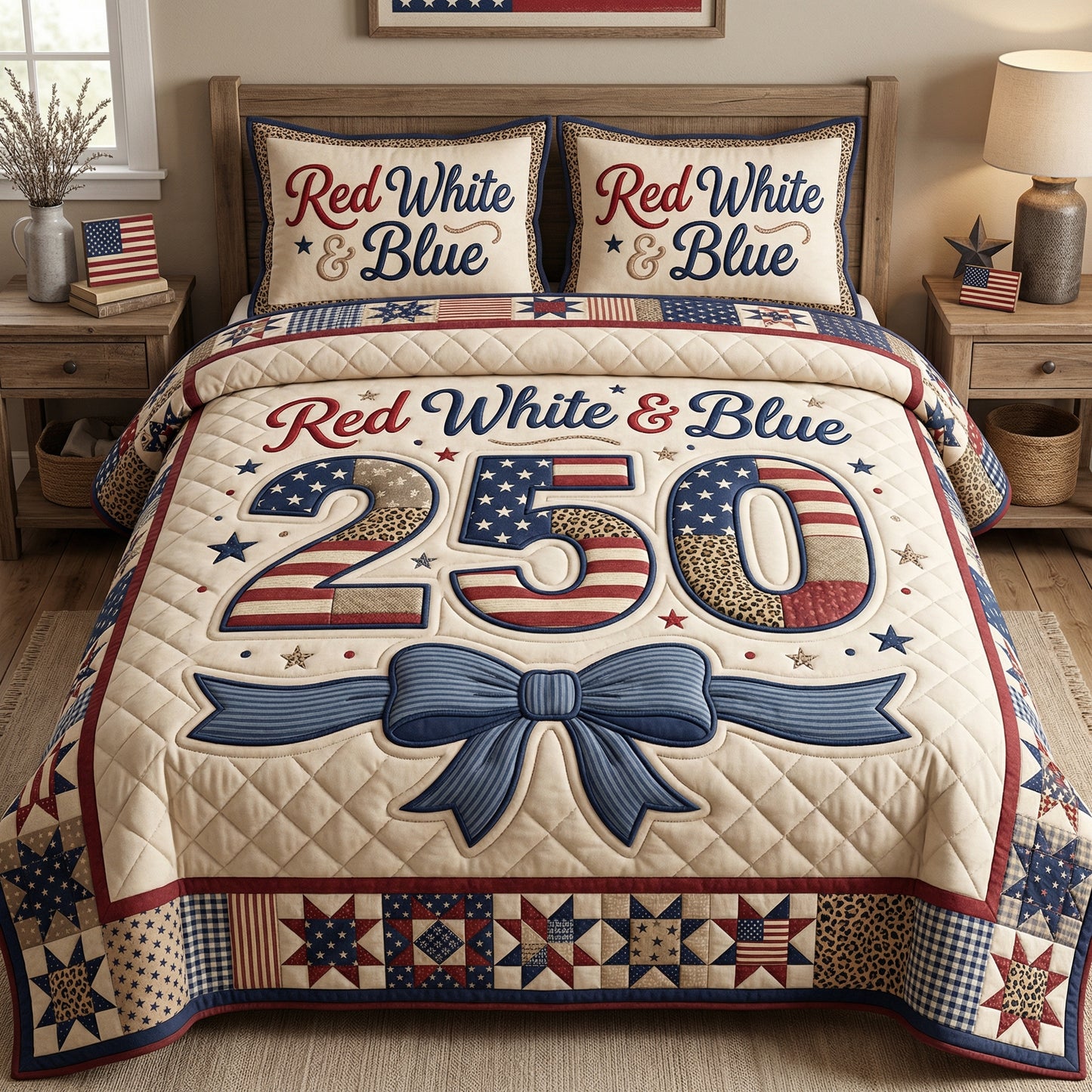 250 Red White Blue XR0904012CL Duvet Cover Set