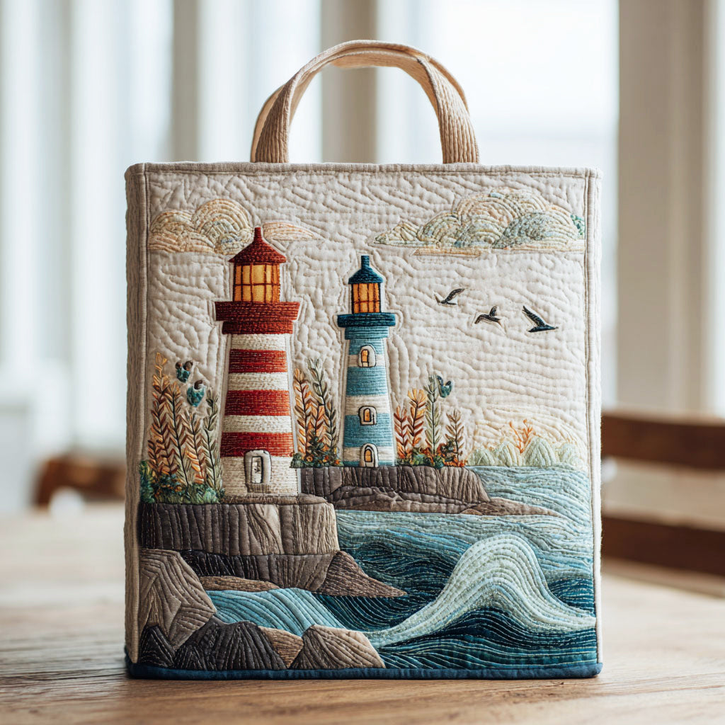 Lighthouse Glow CW1301017CL Quilted Tote Bag