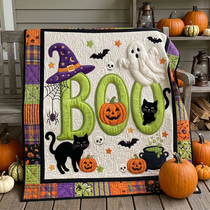 Boo Ghost Cat Halloween WN0905003CL Quilt