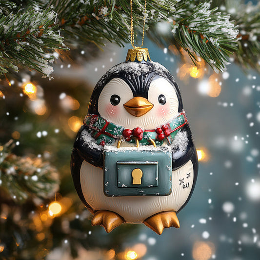 Penguin Cozy Letter WN1112058CL Christmas Ornament