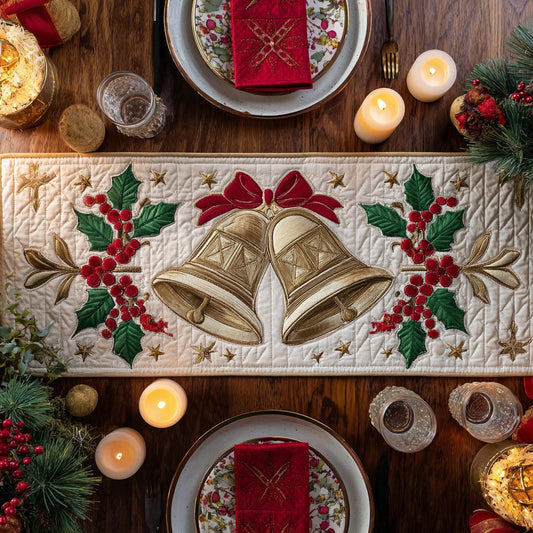 Harmony Bells XR1011018CL Quilted Table Runner