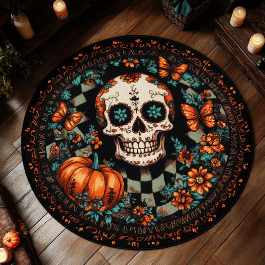 Eternal Skull WN1308041CL Quilted Round Mat