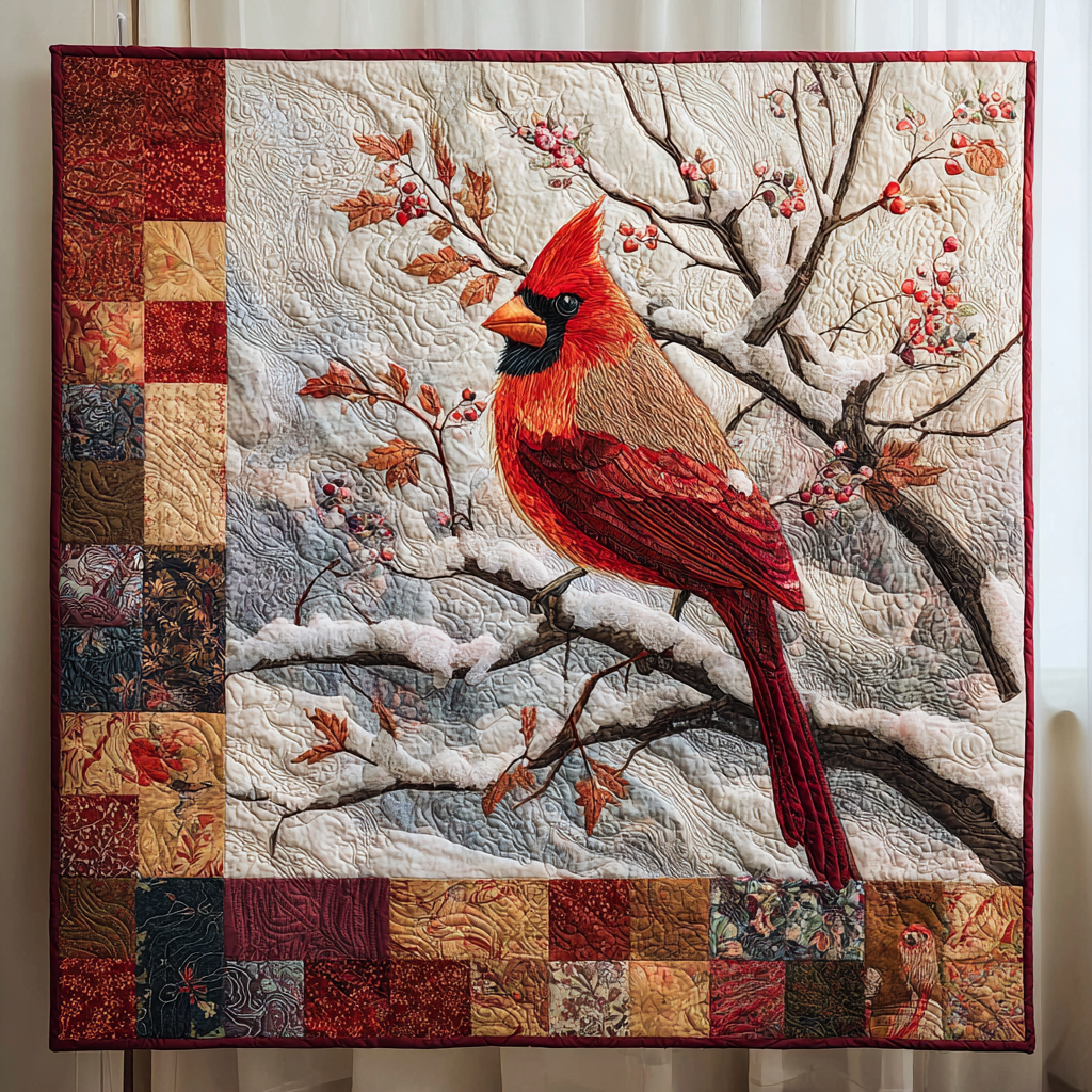 Winter Cardinal XR1201016CL Quilt