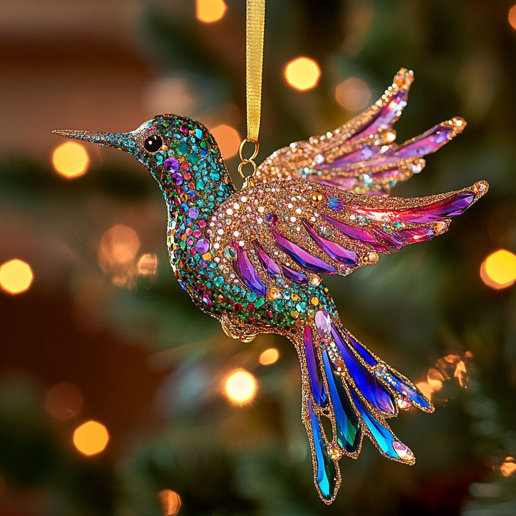Hummingbird Christmas Glow WN2611046CL Christmas Ornament