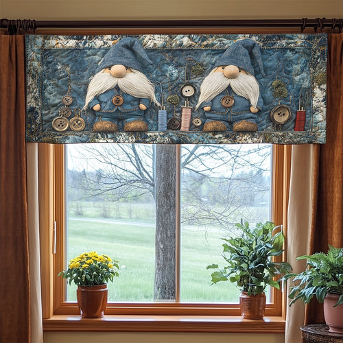 Stitchwork Gnome WN1406061CL Quilted Valance
