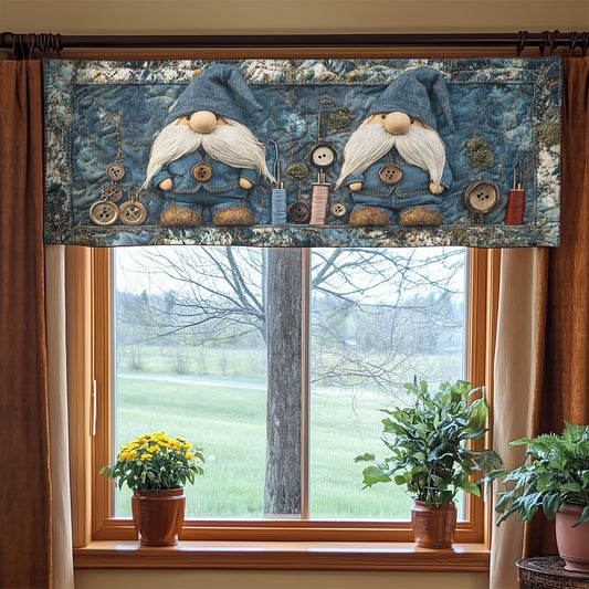 Stitchwork Gnome WN1406061CL Quilted Valance