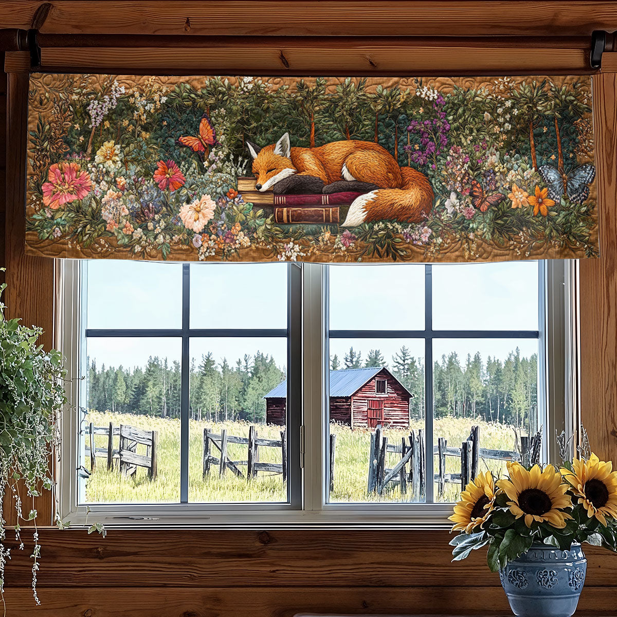 Forest Fox Dreams WN0807042CL Quilted Valance