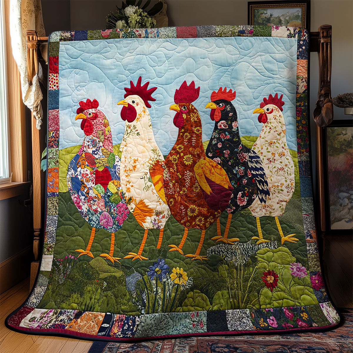 Quirky Chicken WN0803052CL Quilt